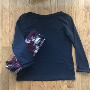 Land’s End Boatneck Top - Size Small & Scarf